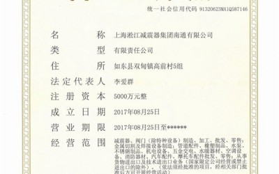 上海淞江减震器集团南通有限公司营业执照